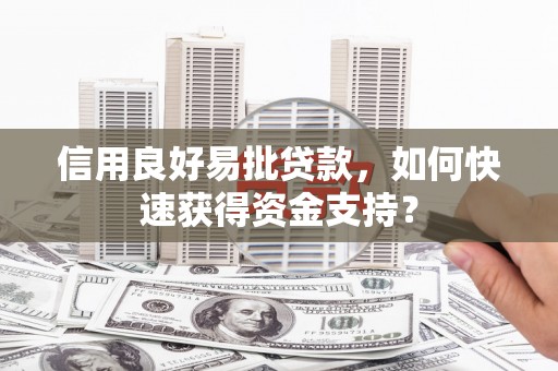 湾仔区信用良好易批贷款，如何快速获得资金支持？