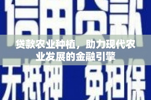 湾仔区贷款农业种植，助力现代农业发展的金融引擎