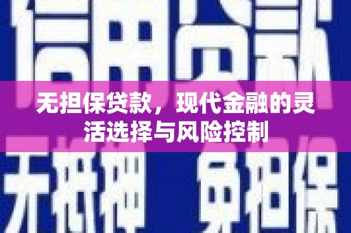 湾仔区无担保贷款，现代金融的灵活选择与风险控制
