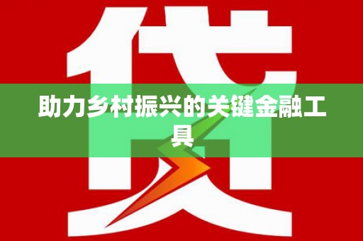 湾仔区助力乡村振兴的关键金融工具