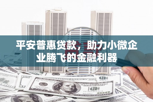 湾仔区平安普惠贷款，助力小微企业腾飞的金融利器
