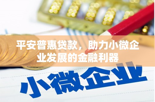 湾仔区平安普惠贷款，助力小微企业发展的金融利器