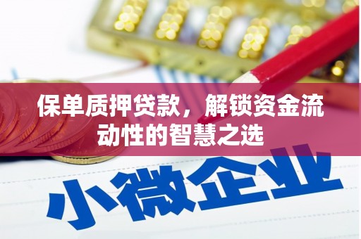 湾仔区保单质押贷款，解锁资金流动性的智慧之选