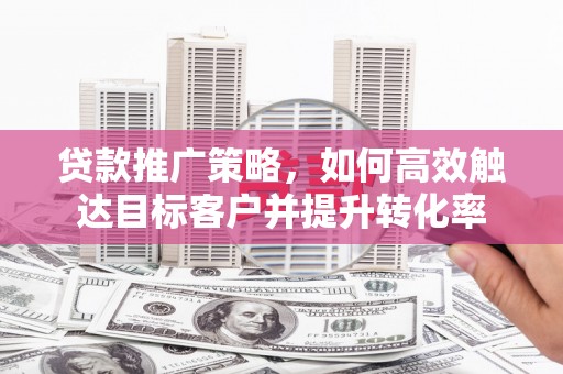 湾仔区贷款推广策略，如何高效触达目标客户并提升转化率