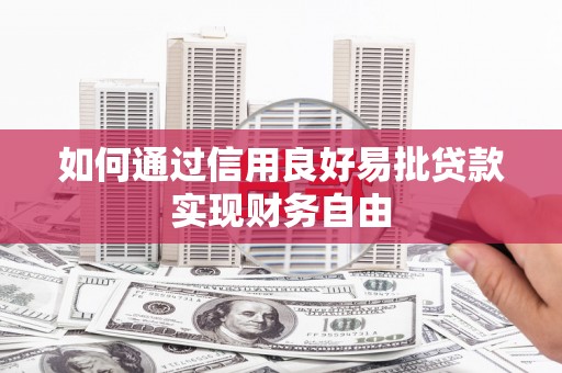 湾仔区如何通过信用良好易批贷款实现财务自由