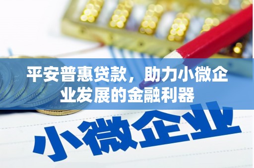 湾仔区平安普惠贷款，助力小微企业发展的金融利器