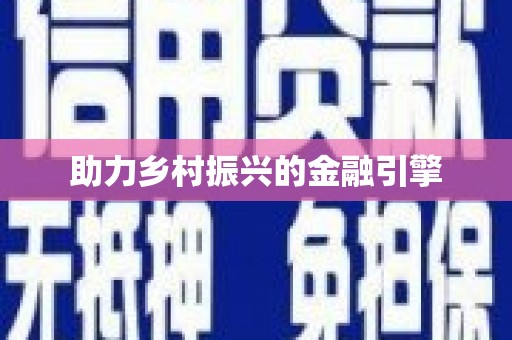 湾仔区助力乡村振兴的金融引擎